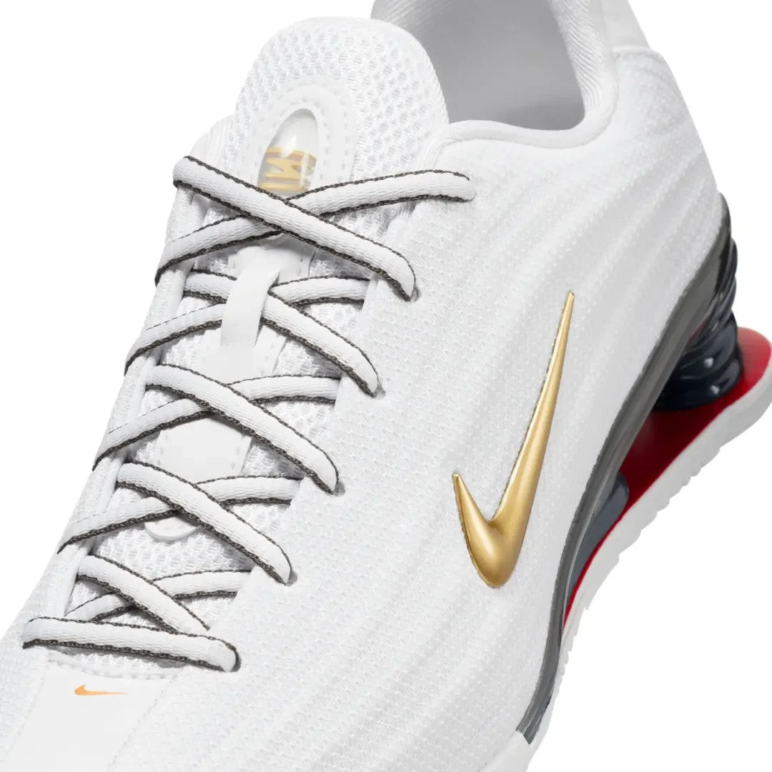 HQ7540-100 Nike Shox Z White Varsity Red Dark Charcoal Metallic Gold (Women's)