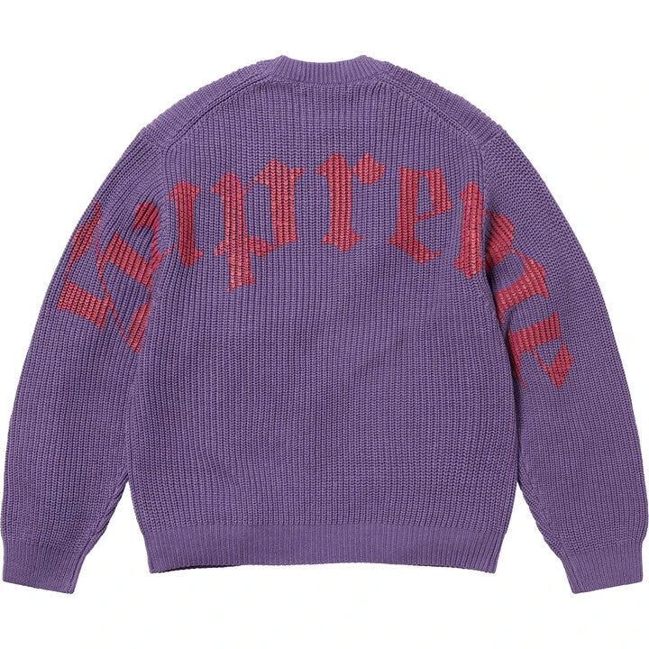 Supreme Old English Printed Sweater Purple