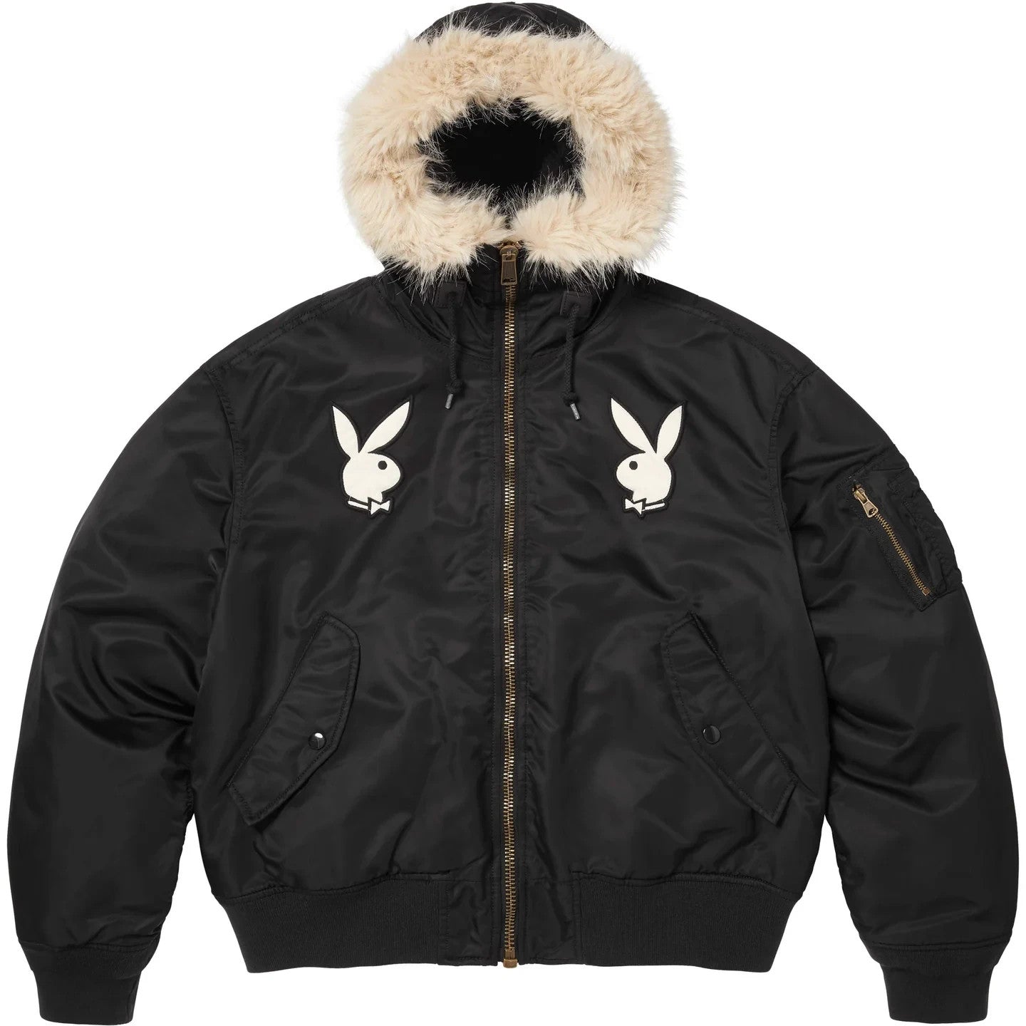 Supreme x Playboy Hooded MA-1 Black
