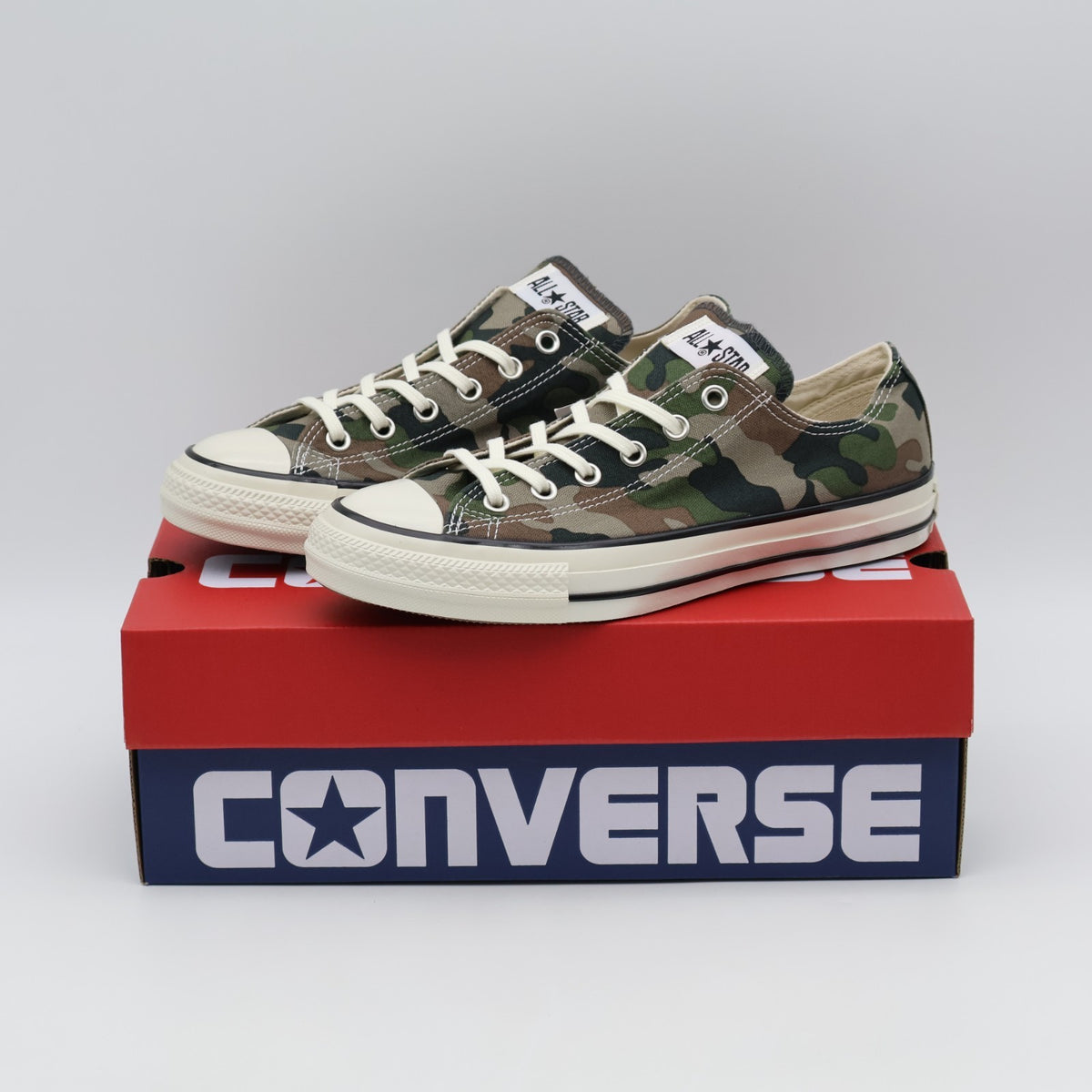 31318230 Converse All Star Aged Woodlandcamo OX Green Gray Brown (Men's)