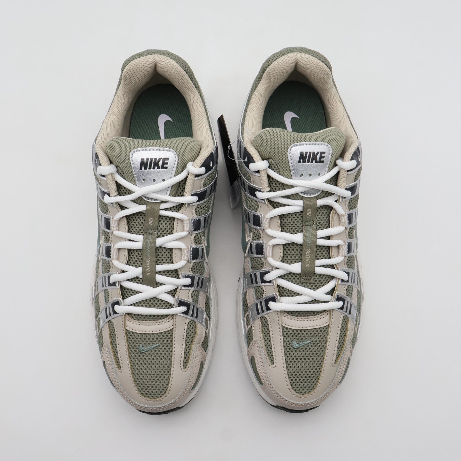 CD6404-203 Nike P-6000 Cream 2 Anthracite Metallic Silver Clay Green (Men's)