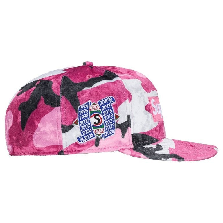 Supreme Crushed Velvet Box Logo New Era Pink Camo