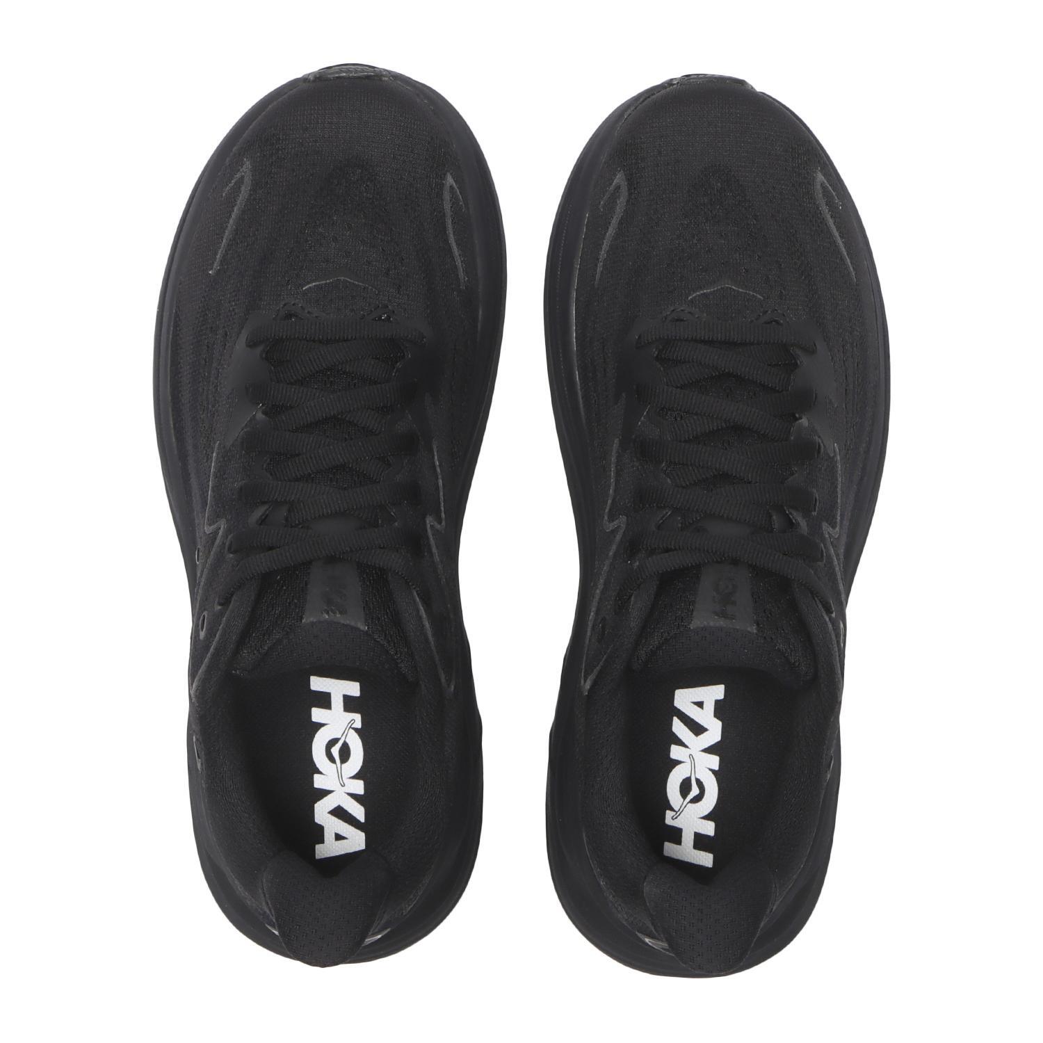 1162030-BWHT Hoka Clifton 10 Black Black (Men's)