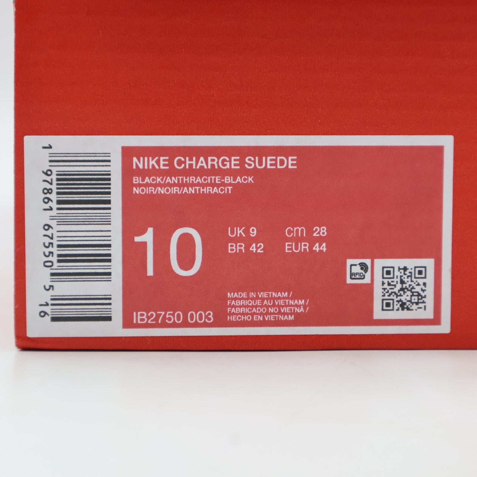 IB2750-003 Nike Charge Suede Black Black Gum Light Brown Anthracite (Men's)