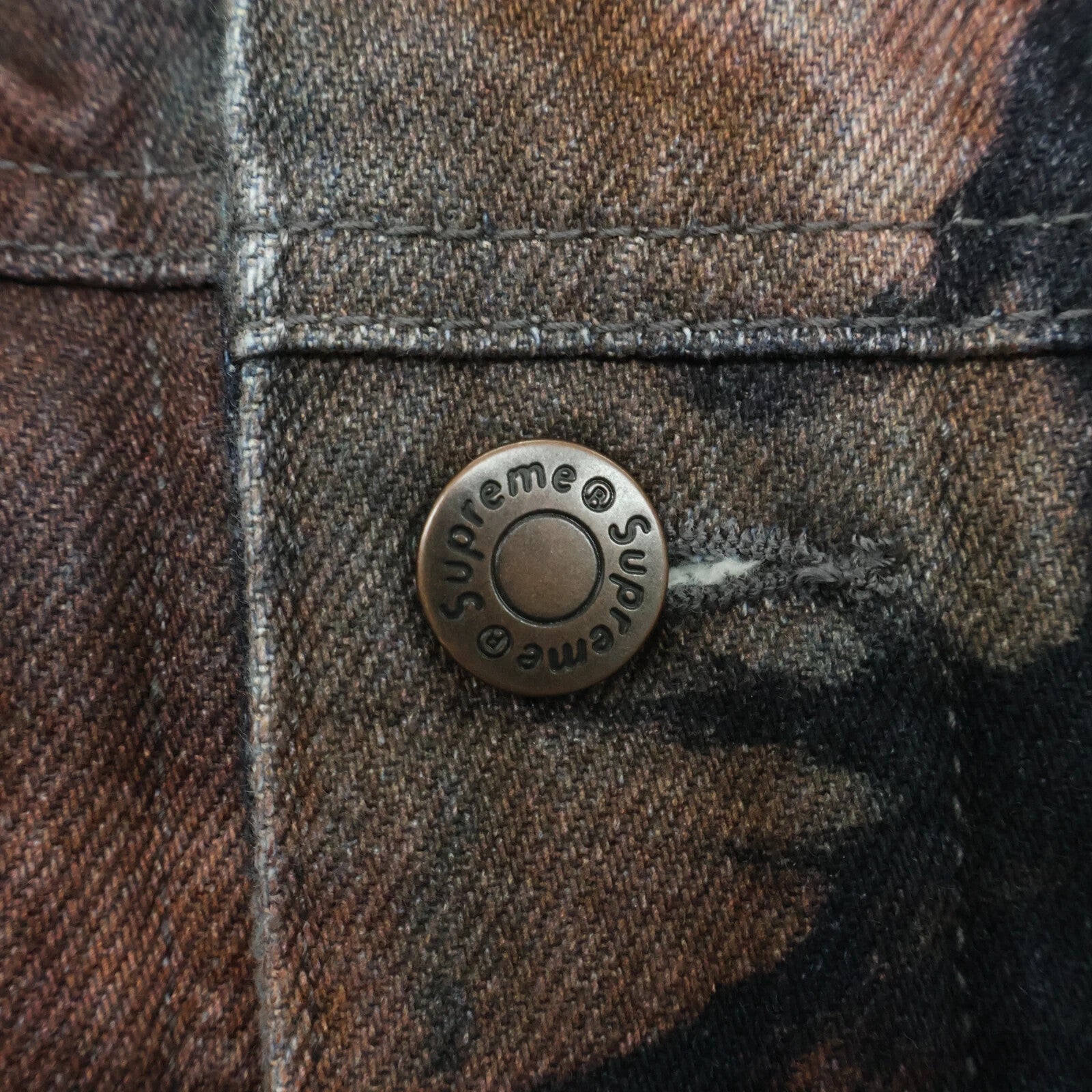 Supreme Frank Frazetta Faux Shearling Lined Trucker Jacket Multi