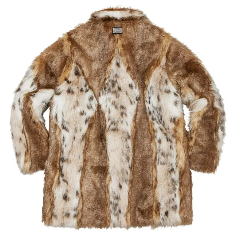 Supreme Lynx Faux Fur WINDSTOPPER Overcoat Tan