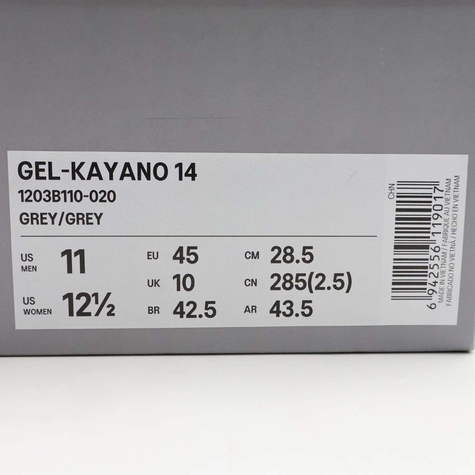 1203B110-020 THOM BROWNE Asics Gel-Kayano 14 Gray (Men's)