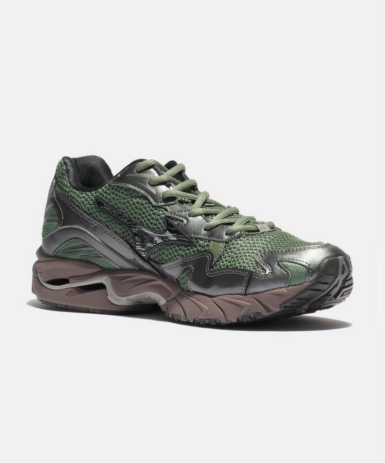 D1GA243109 Mizuno Wave Rider 10 Green Black Metallic Grey (Men's)