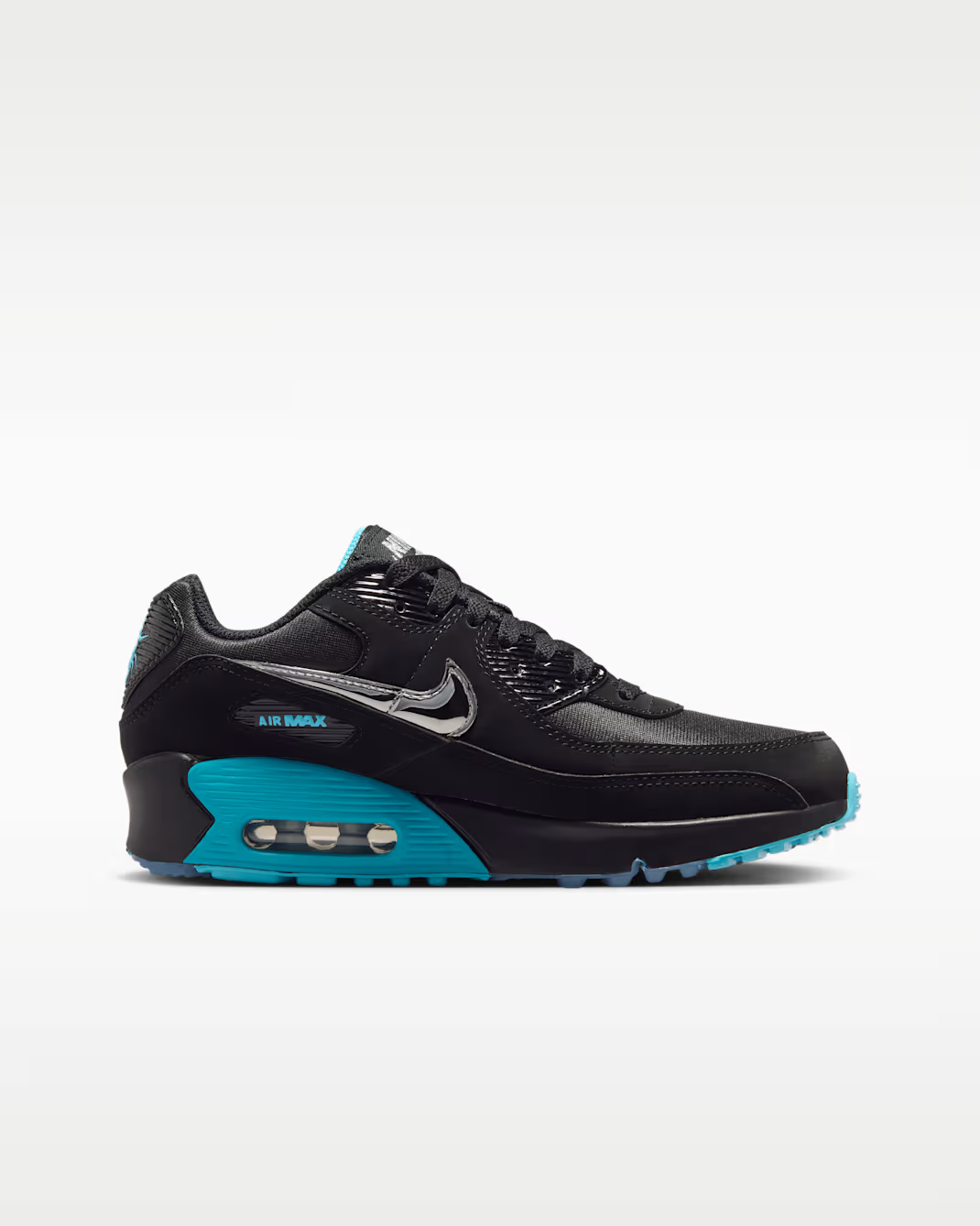 IM7744-001 Nike GS Air Max 90 SE "Black/Gamma Blue" (Kids)