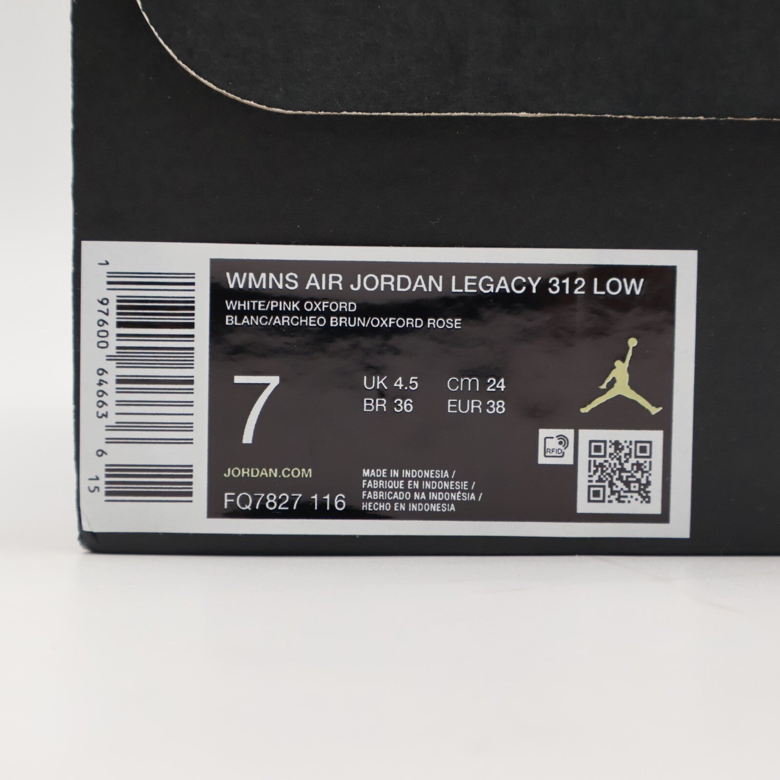 FQ7827-116 Nike Air Jordan Legacy 312 Low White Pink Oxford Archaeo (Women's)