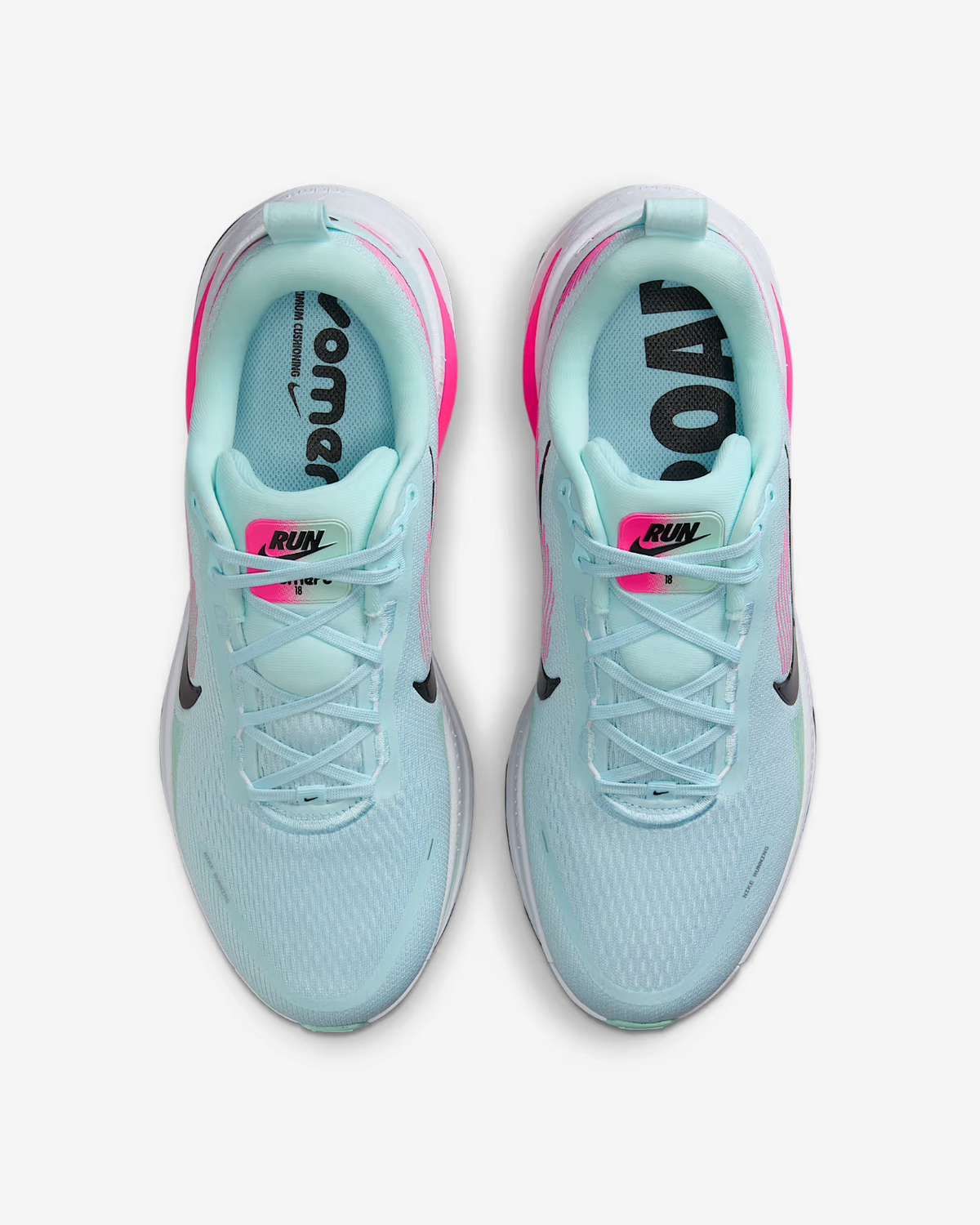 HM6803-403 Nike Vomero 18 Glacier Blue White Hyper Pink Black (Men's)