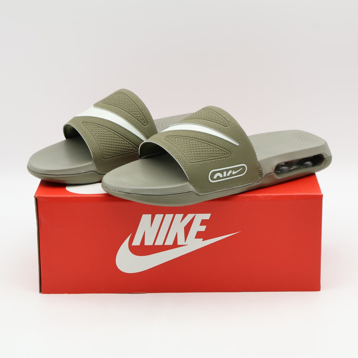 DC1460-202 Nike Air Max Cirro Slide Medium Olive Light Army Light Silver (Men's)