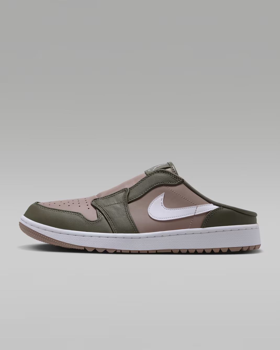 FJ1214-201 Nike Air Jordan 1 Low Golf Mule "Medium Olive/Khaki" (Men's)