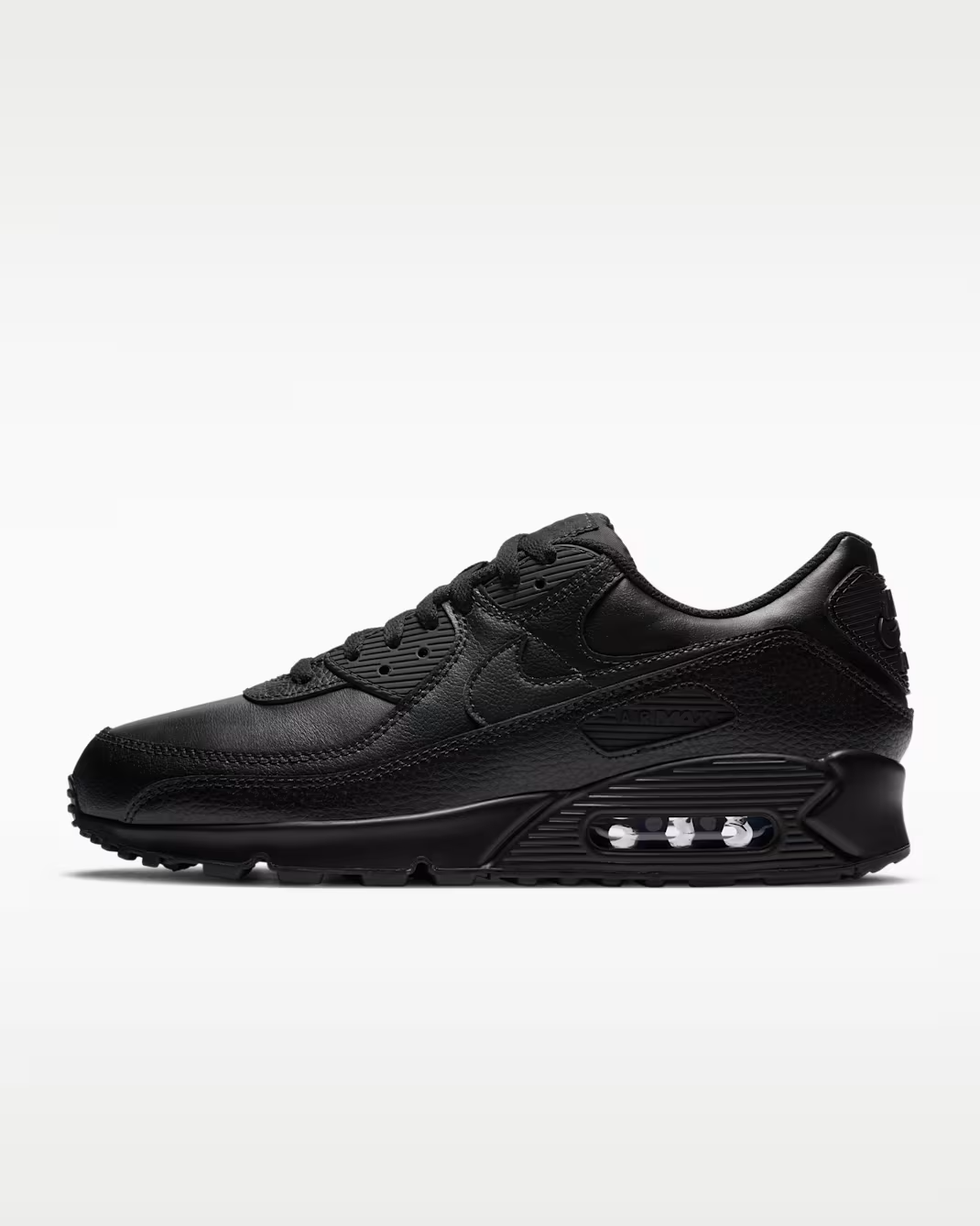 CZ5594-001 Nike Air Max 90 Leather "Triple Black" (Men's)
