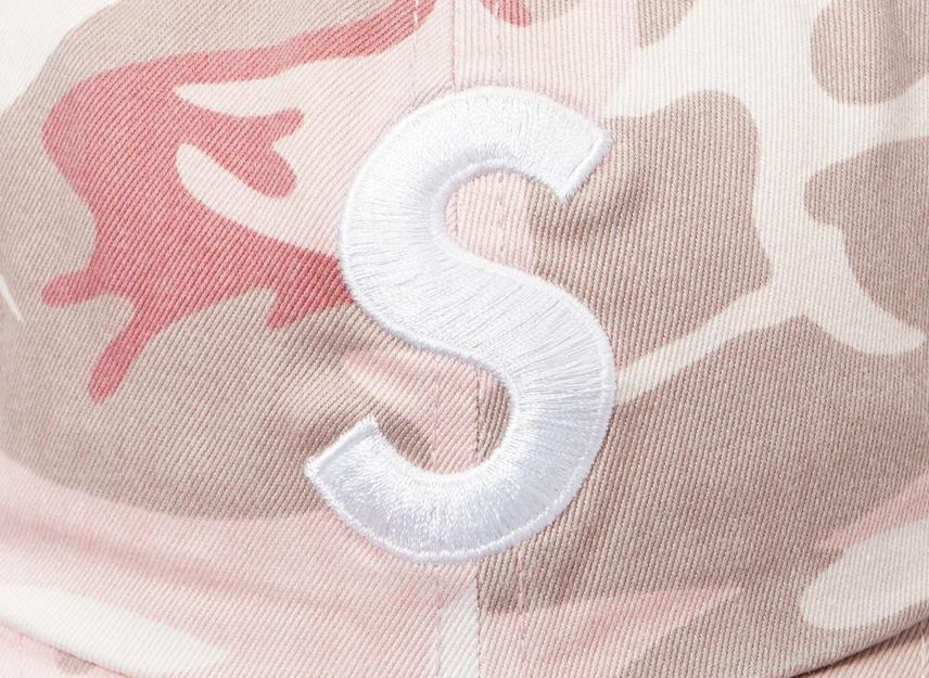 Supreme Pigment Coated S Logo 6-Panel Pink Camo