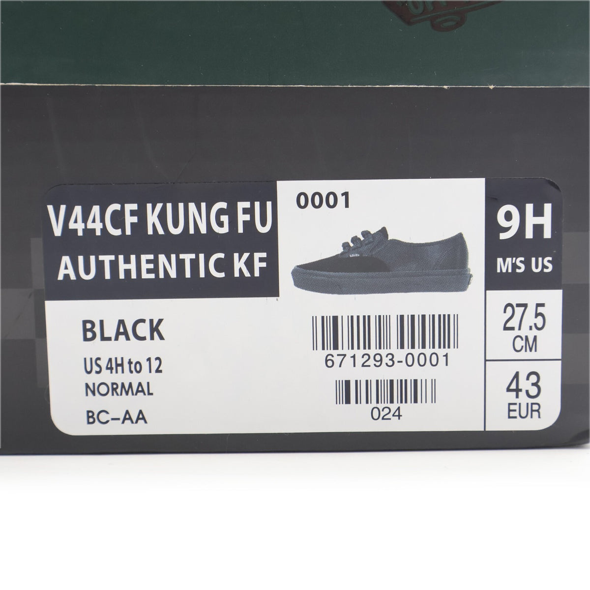 671293-0001 BILLY'S Vans Authentic KUNG-FU Black (Men's)