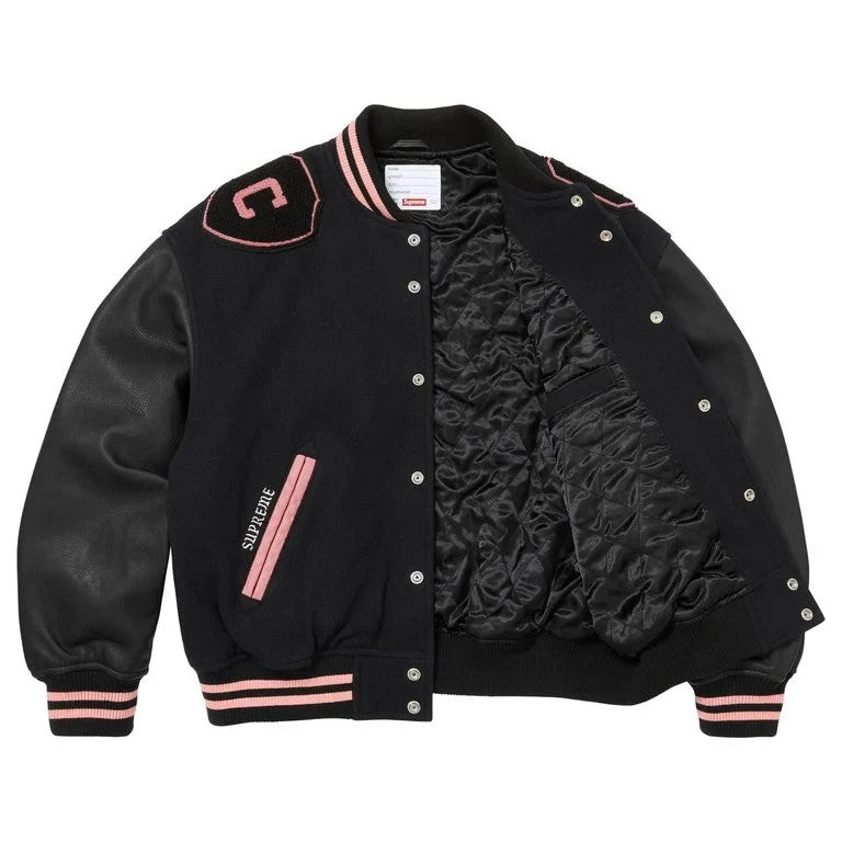 Supreme Captains Varsity Jacket Black