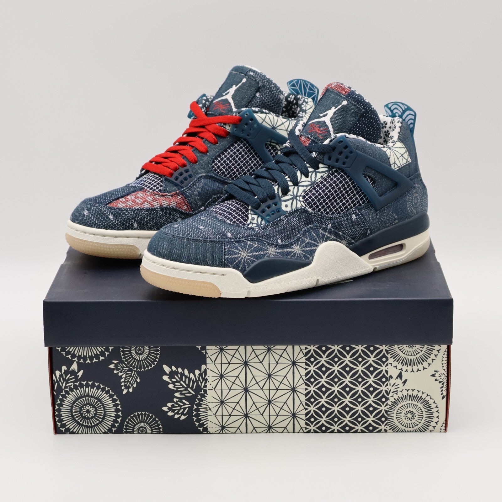 CW0898-400 Nike Air Jordan 4 SE Sashiko Deep Ocean Sail Cement Fire Red (Men's)