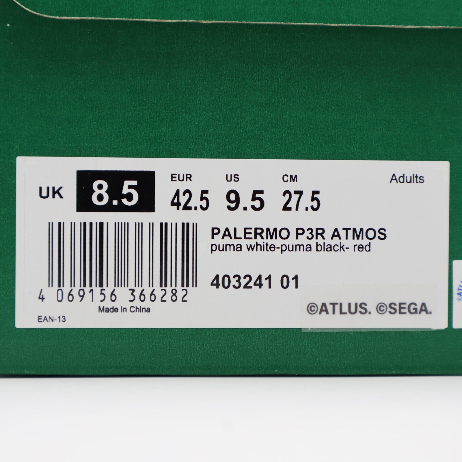 403241-01 PERSONA 3 RELOAD atoms Puma Palermo P3R ATMOS (Men's)