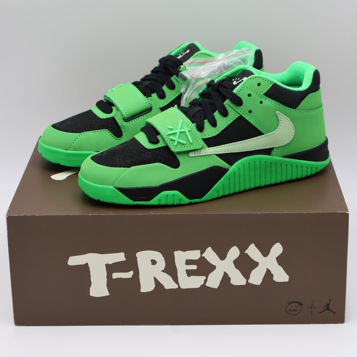 IM9113-300 Travis Scott Ã Nike Jordan Jumpman Jack CJ1 T-Rexx Green Spark(Men's)