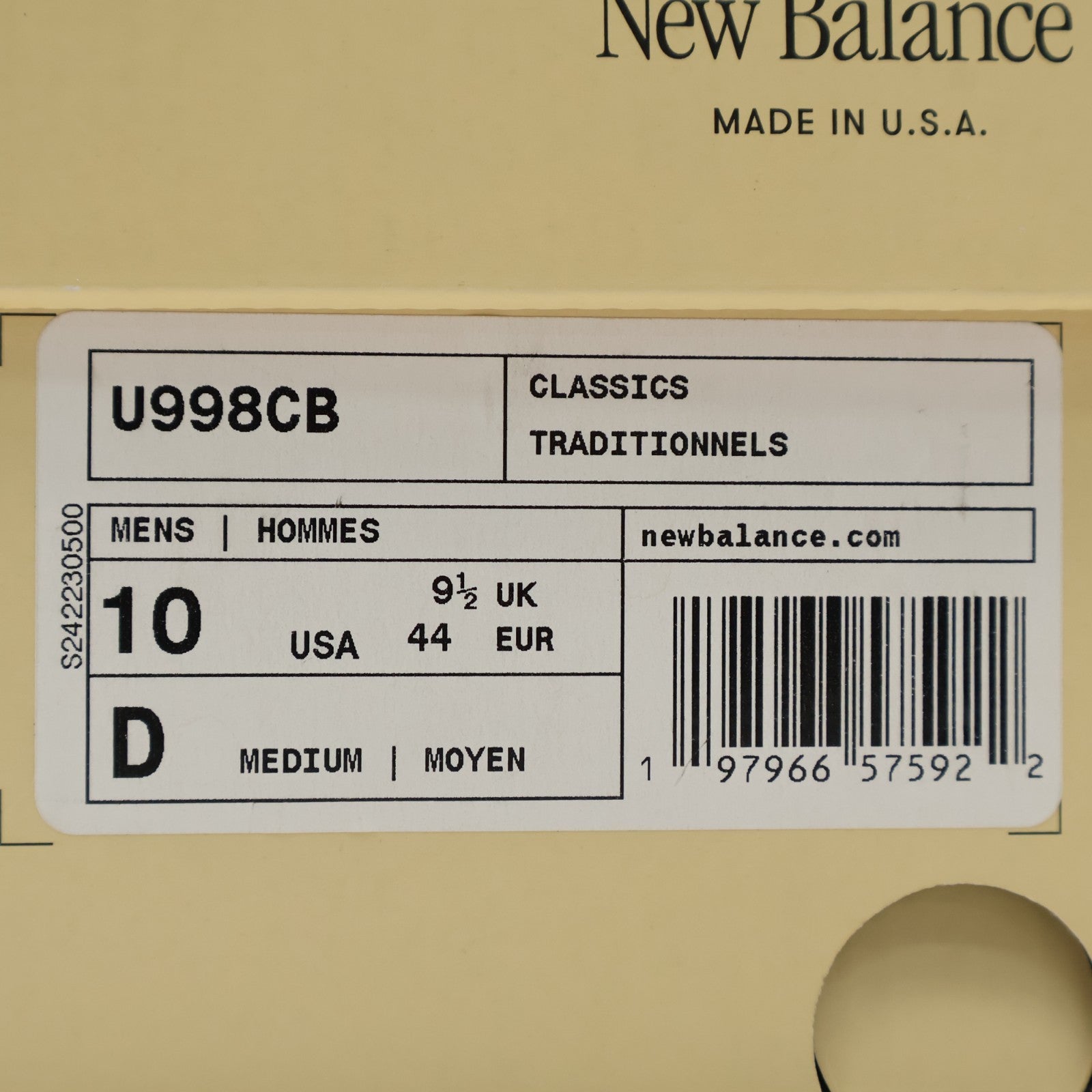 U998CB New Balance 998 Navy Chrome Blue (Men's)