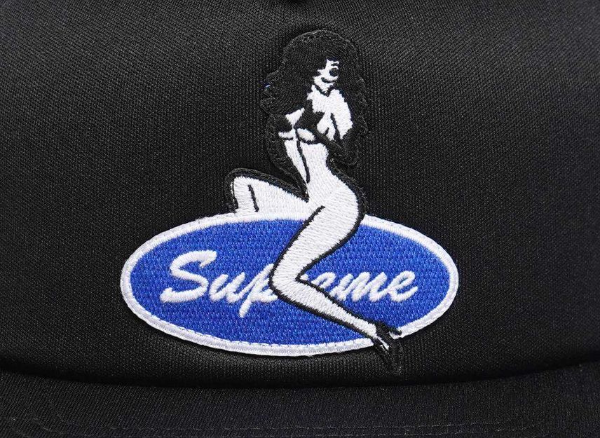 Supreme Pin Up Mesh Back 5-Panel Black