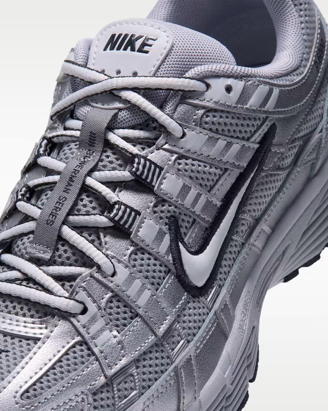 BV1021-022 Nike P-6000 "Wolf Grey/Off White/Metallic Silver" (Women's)
