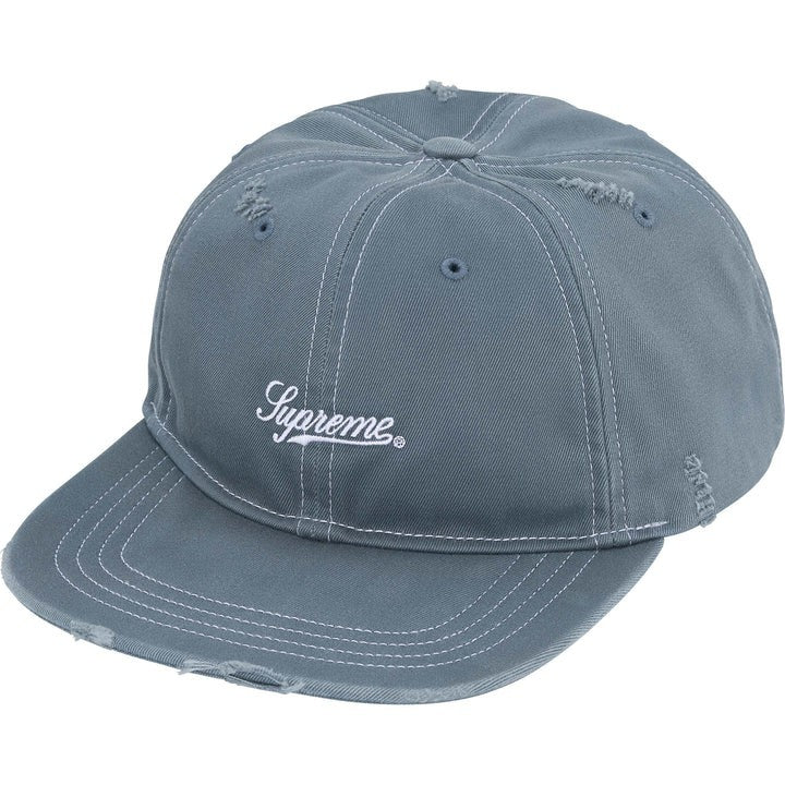 Supreme Distressed Script 6-Panel Slate