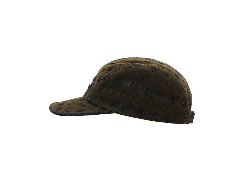 Supreme Flocked Denim Camp Cap Black