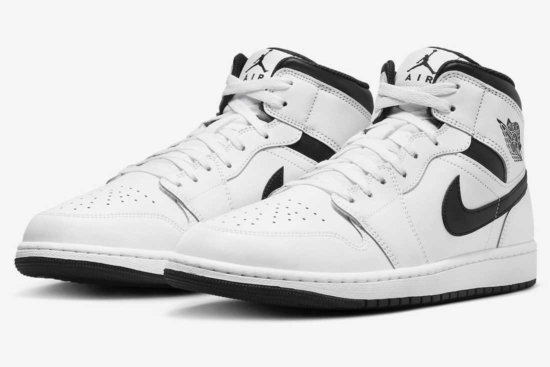 DQ8426-132 Nike Air Jordan 1 Mid White Black (Men's)