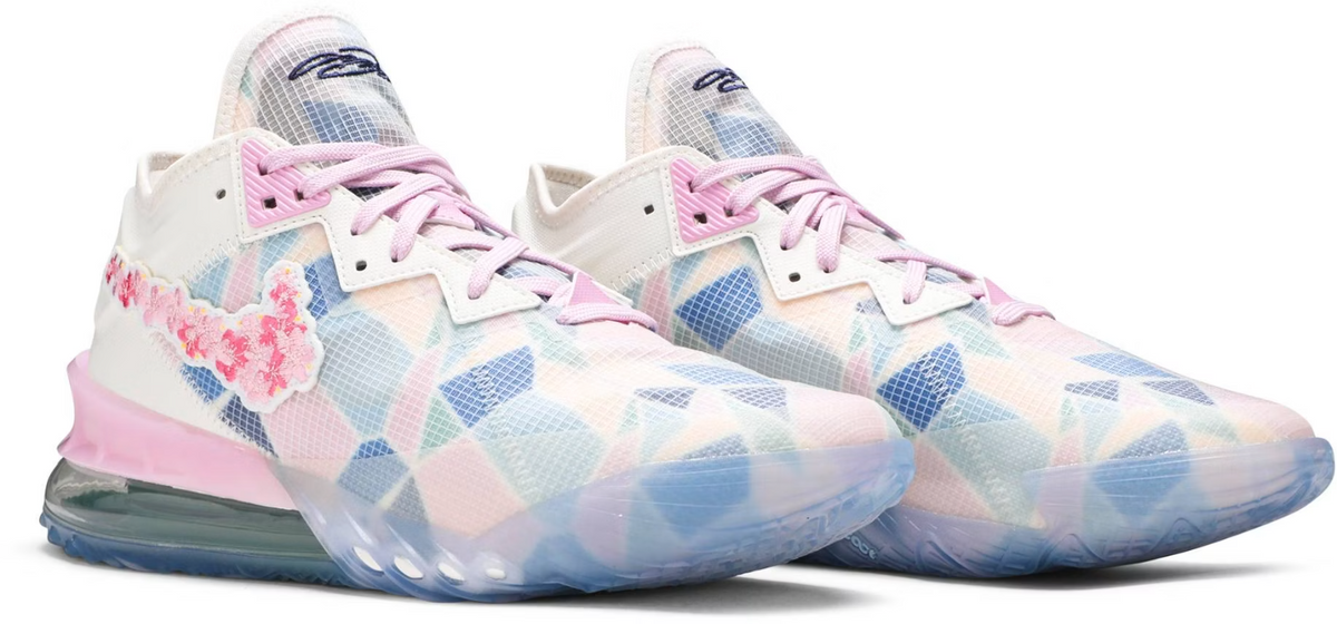 CV7562-101 atmos Ã Nike LeBron 18 Low "Cherry Blossom" (Unisex)