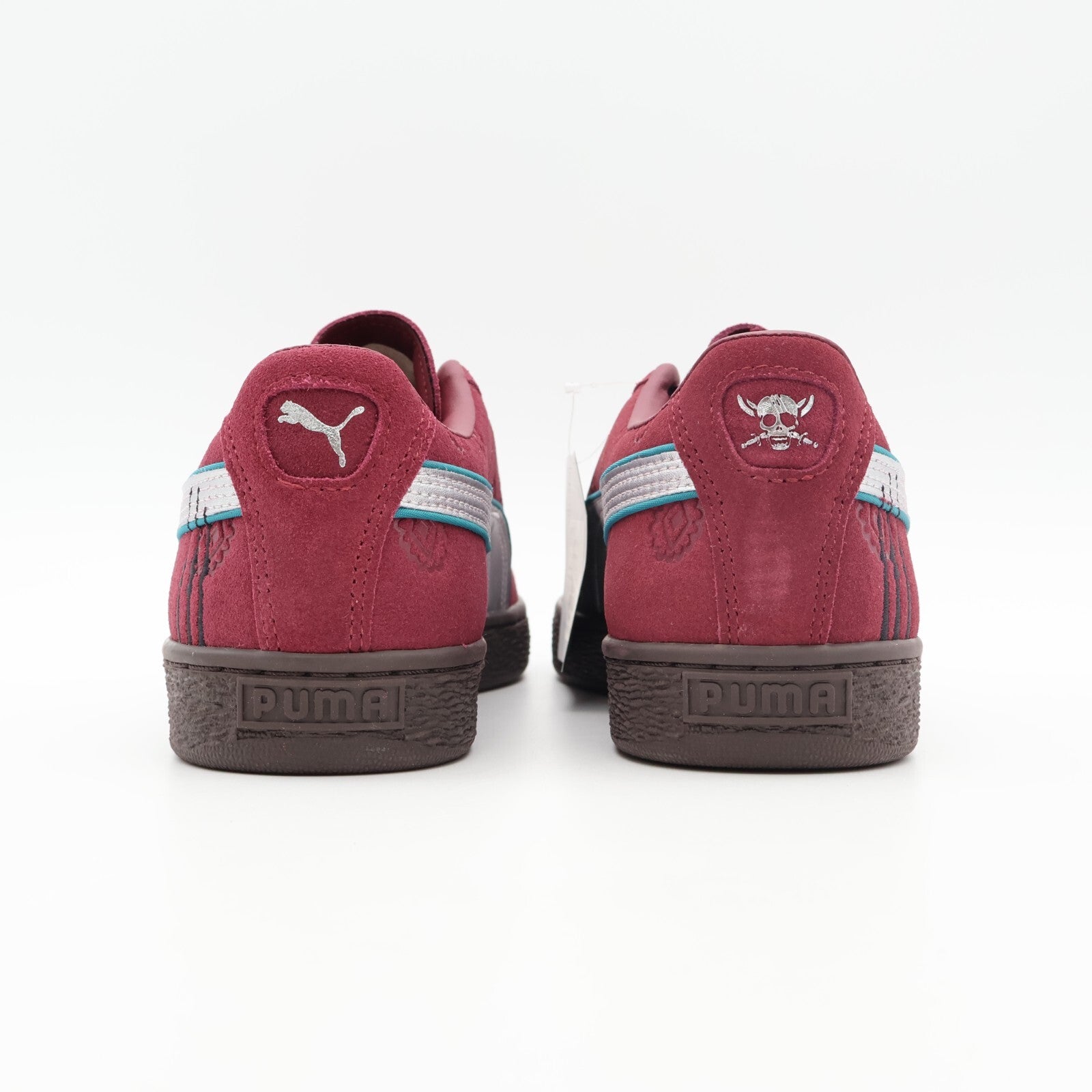 396521-01 ONE PIECE Puma Suede Red Hair Shanks Regal Red Puma Silver (Men's)