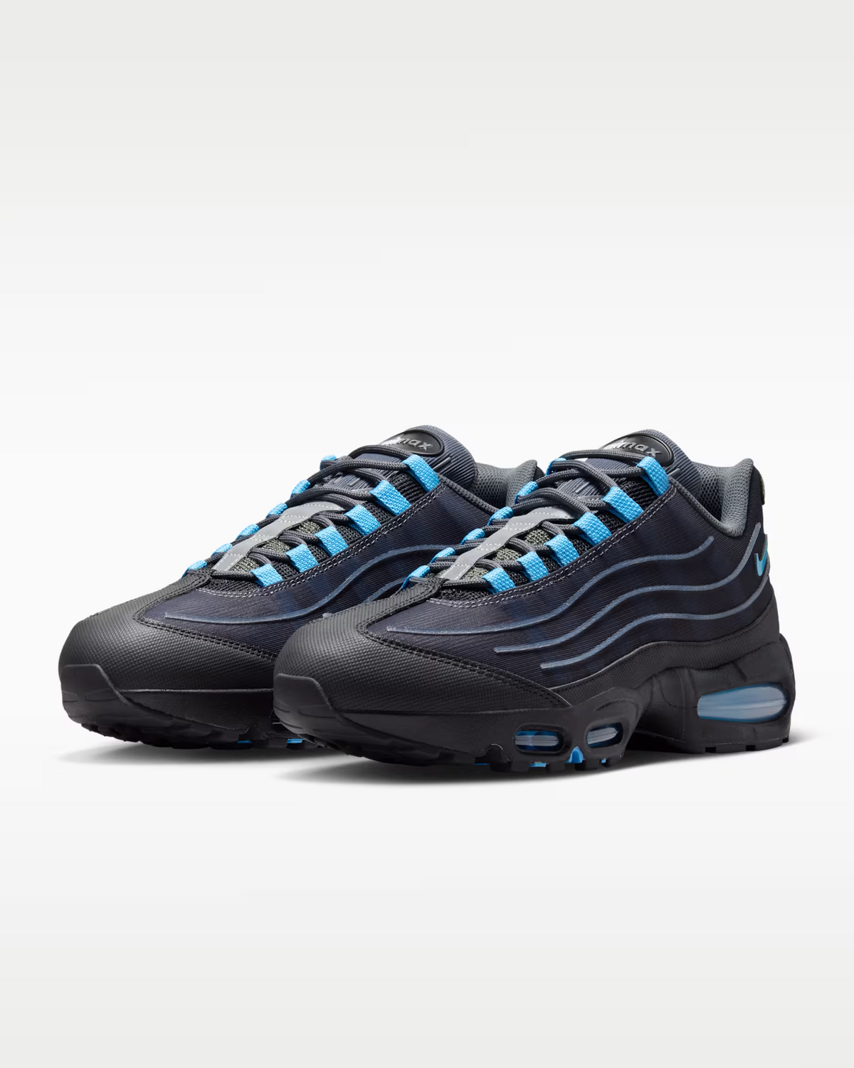 IH7853-002 Nike Air Max 95 Big Bubble Tech "Black/University Blue" (Men's)