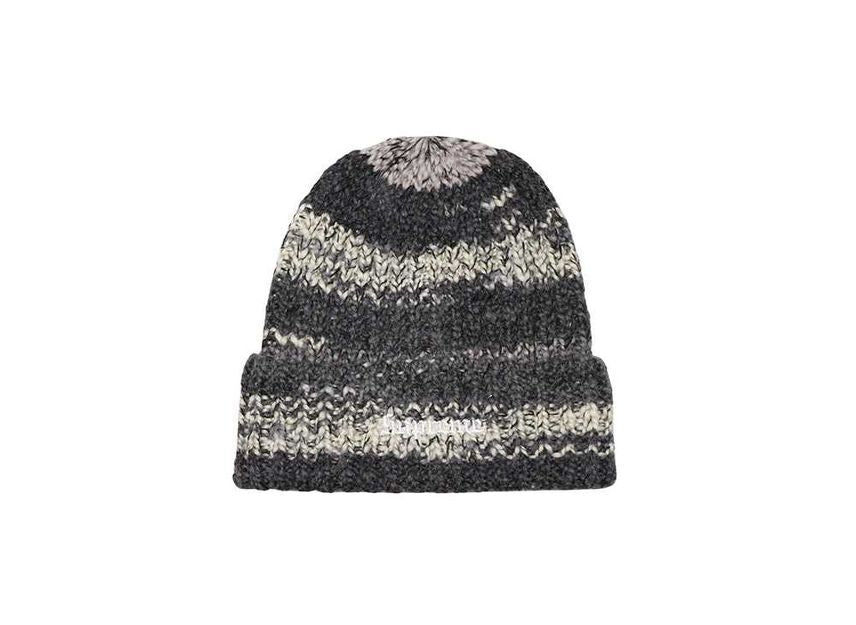 Supreme Space Dye Stripe Beanie Black