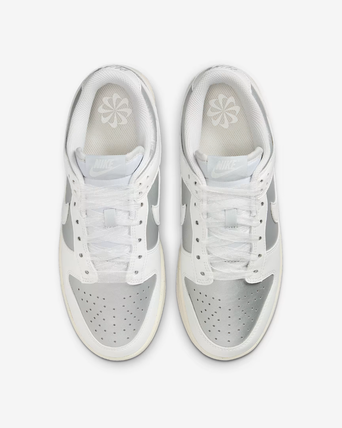 IB7311-001 Nike  Dunk Low Next Nature Metallic Platinum (Women's)