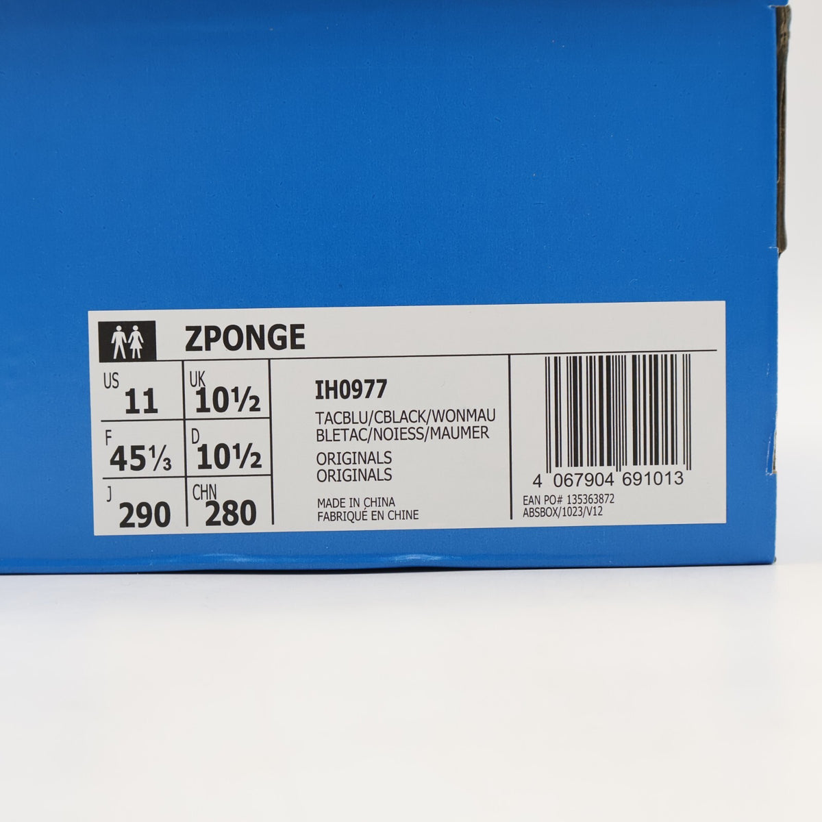 IH0977 adidas Originals Zponge Tactile Blue Core Black Wonder Mauve (Men's)