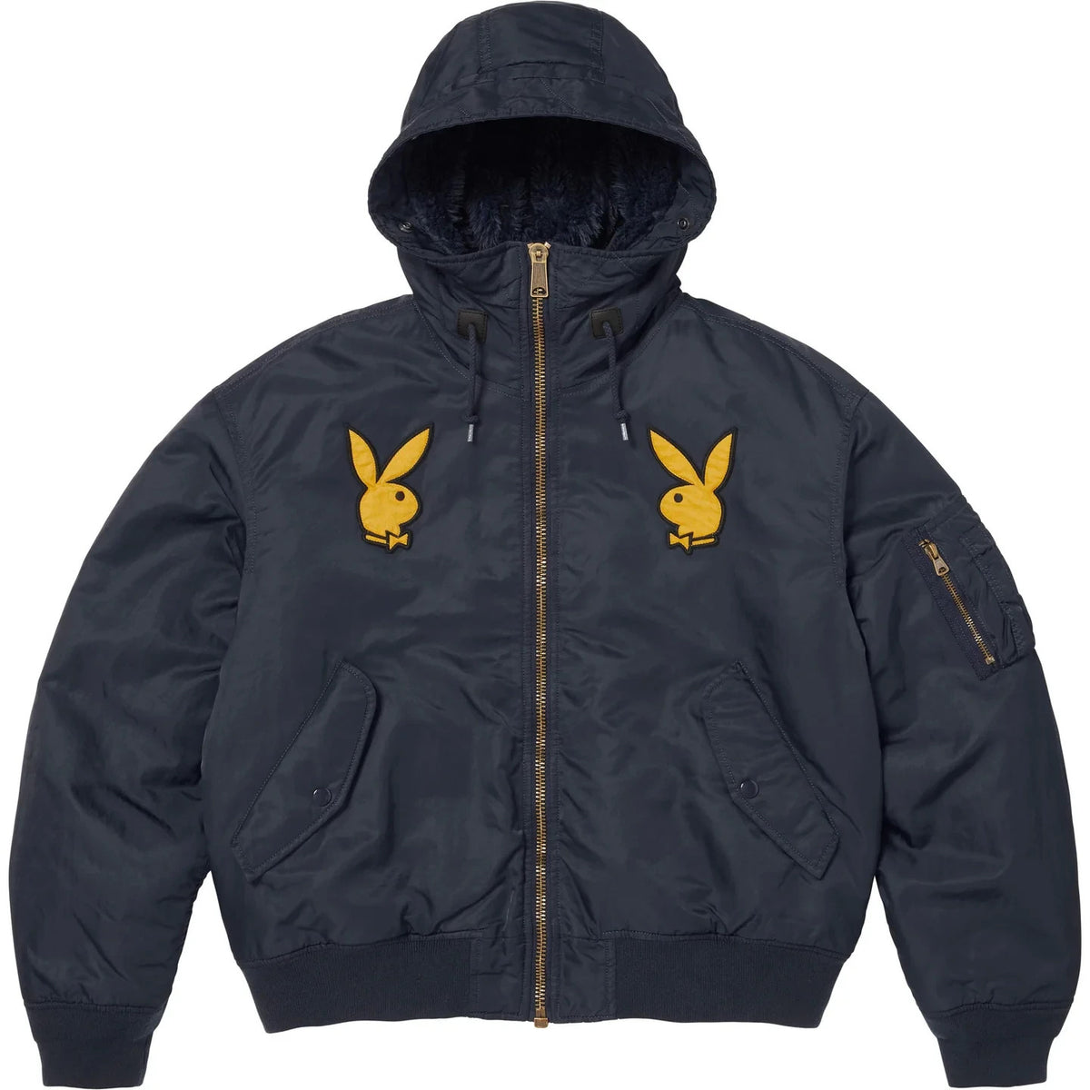 Supreme x Playboy Hooded MA-1 Navy