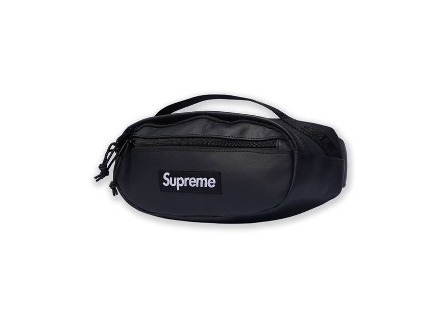 Supreme Leather Waist Bag Black (23FW)