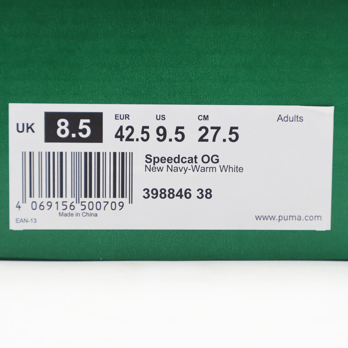 398846-38 Puma Speedcat OG New Navy Warm White (Men's)