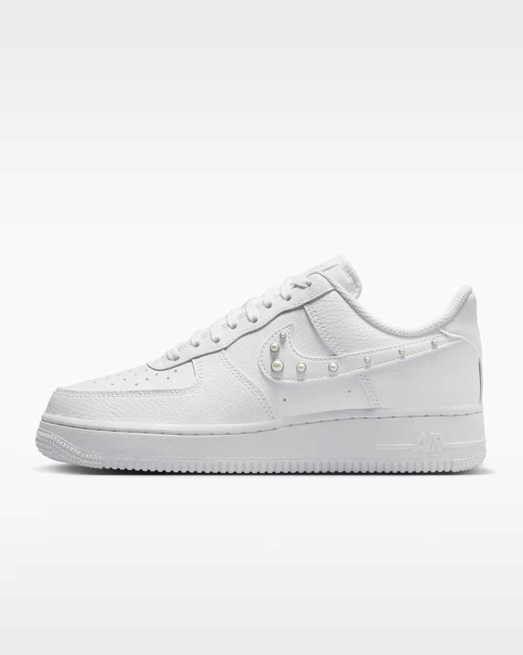 IU7557-100 Nike Women's Air Force 1 Low Pearl Swoosh (Women's)