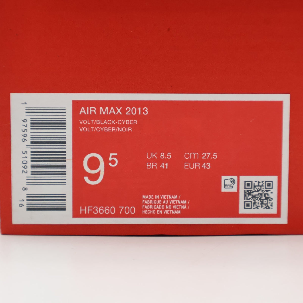 HF3660-700 Nike Air Max 2013 Volt (Men's)