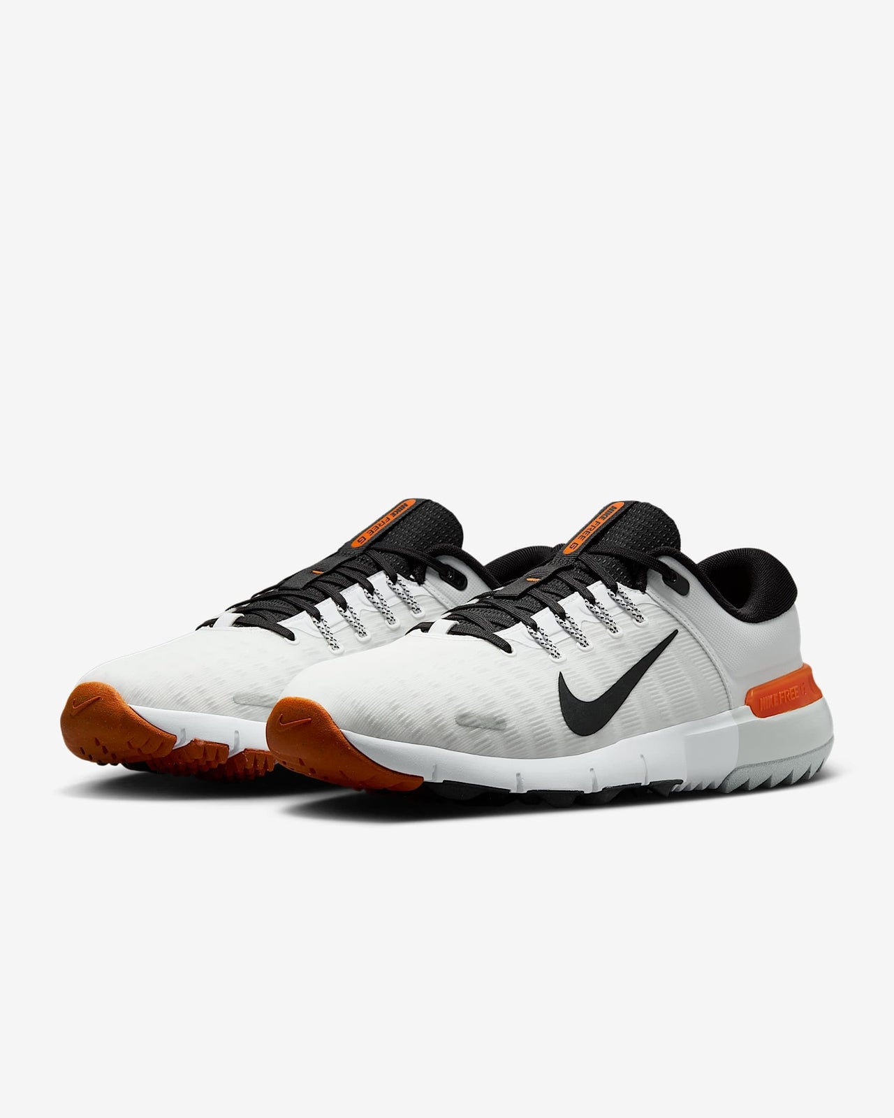 FN0332-103 Nike Free Golf Next Nature White Safety Orange Black (Men's)