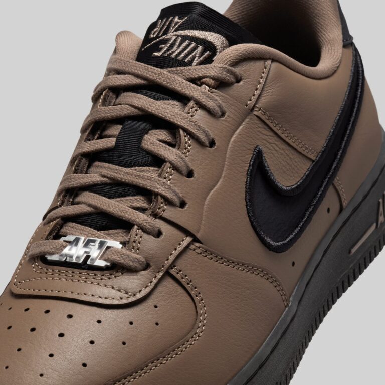FJ7409-200 Nike Air Force 1 Dance Mink Brown Metallic Silver Black (Women's)