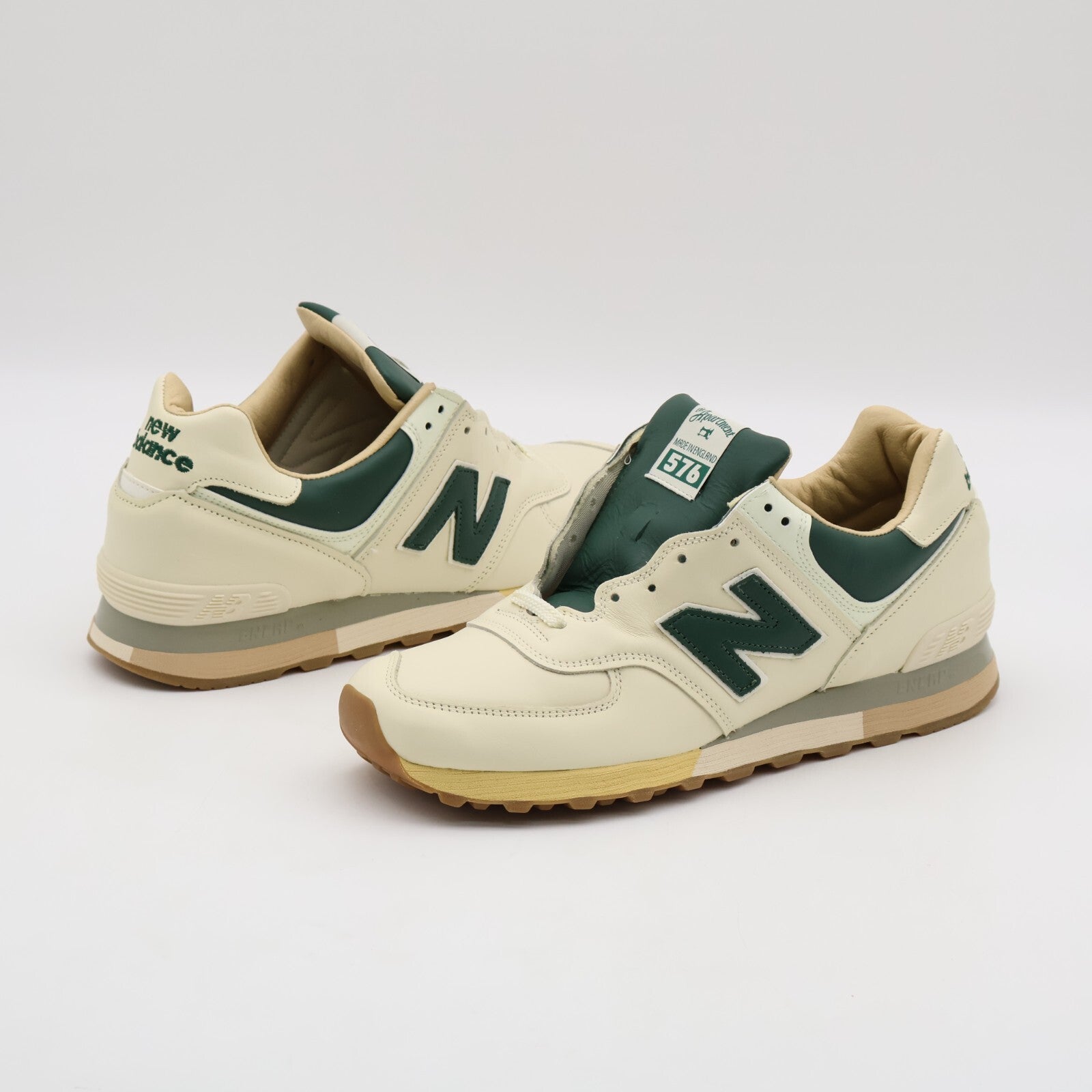 OU576AME the Apartment New Balance 576 Off White Evergreen Sail Ivory (Men's)