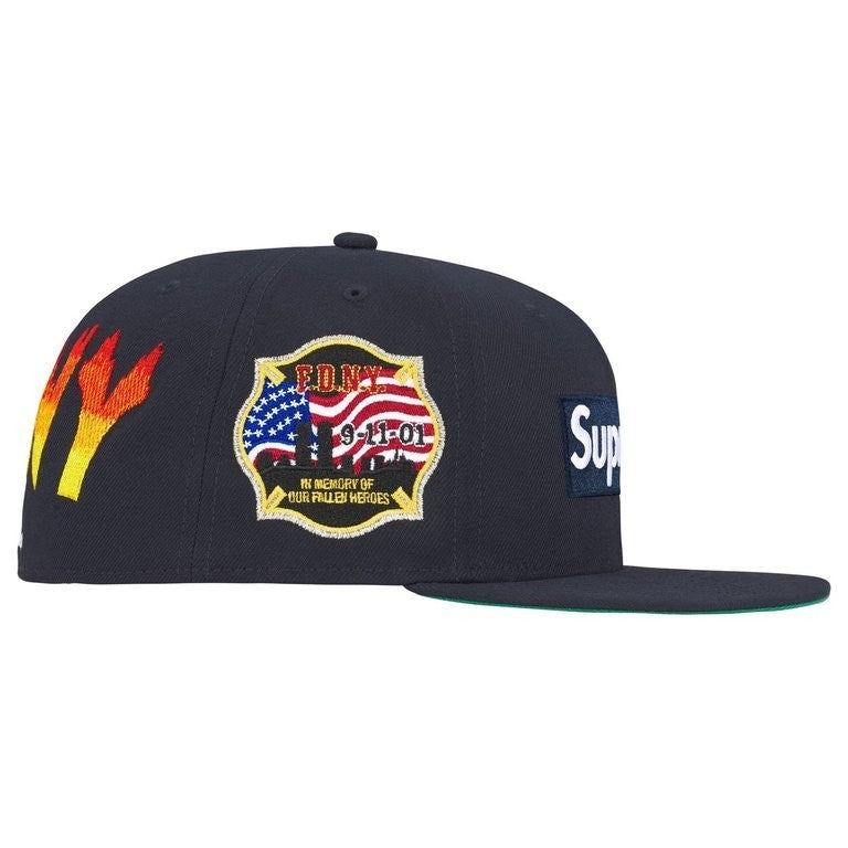 Supreme x FDNY Box Logo New Era Navy