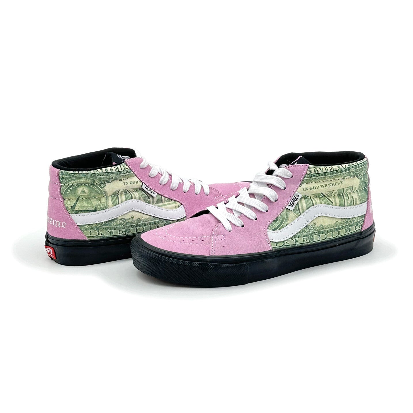 SUP-VANS-23SS-SGM-P Supreme Ã Vans Doller Skate Grosso Mid Pink