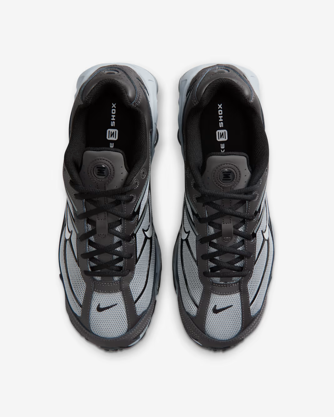 IO4296-001 Nike Shox R4 Ride 2 Light Smoke Grey Medium Ash Black (Men's)
