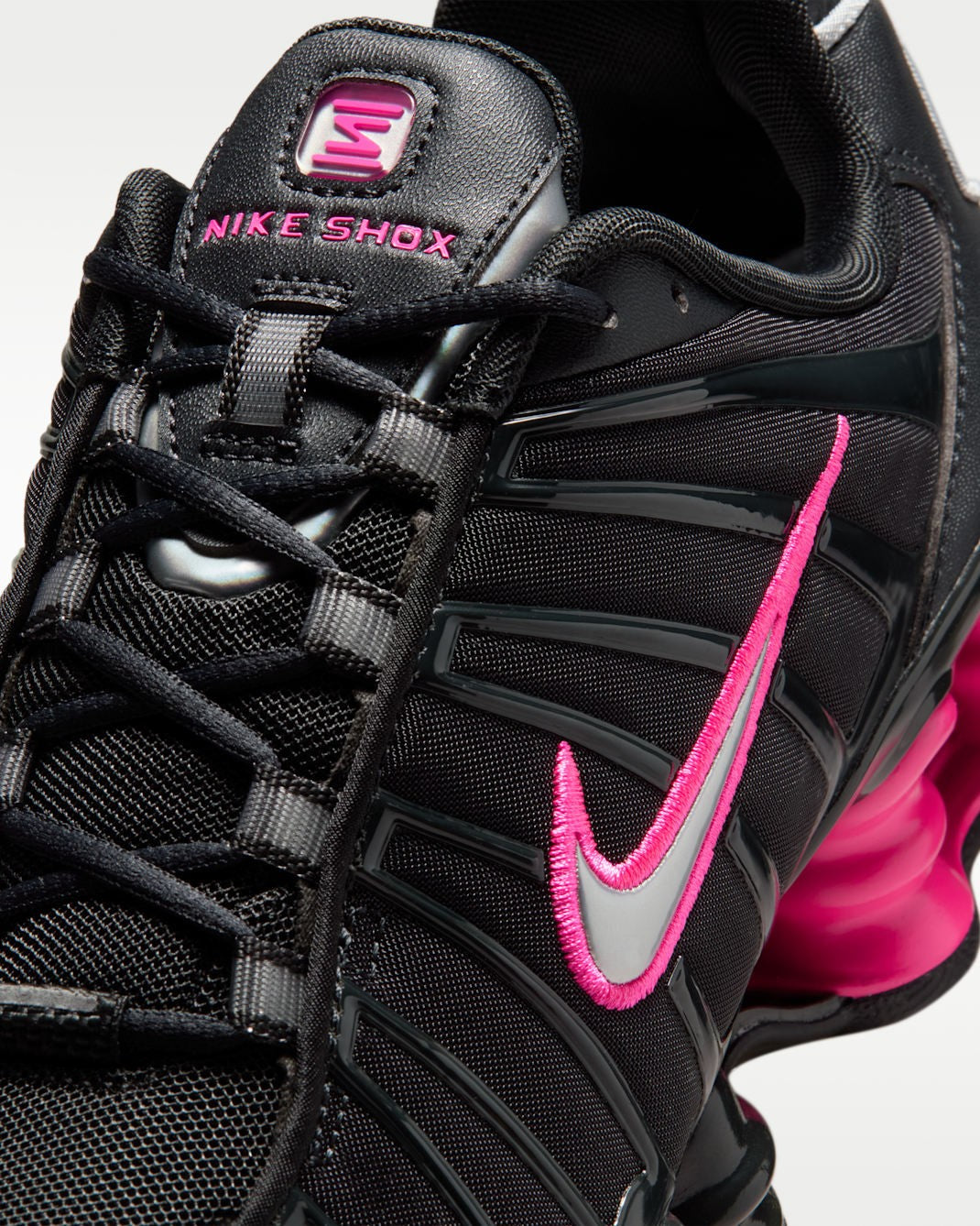 IQ0273-045 Nike Shox TL Off Noir Hyper Pink Metallic Silver (Women's)