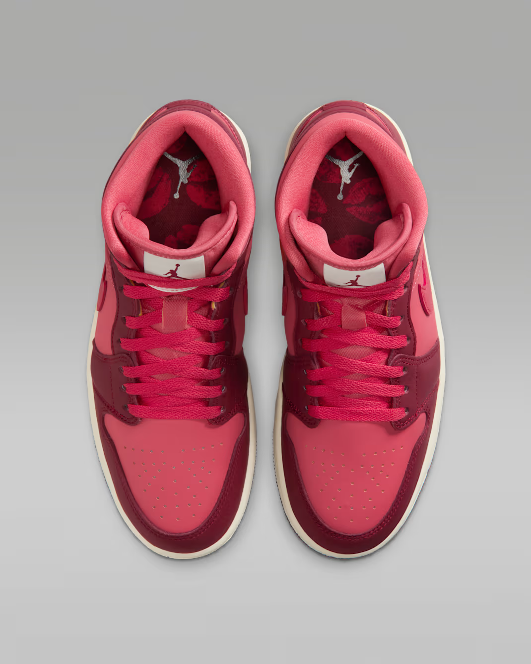 IB7018-600 Nike Air Jordan 1 Mid Valentine's Day 2026 Team Red (Women's)