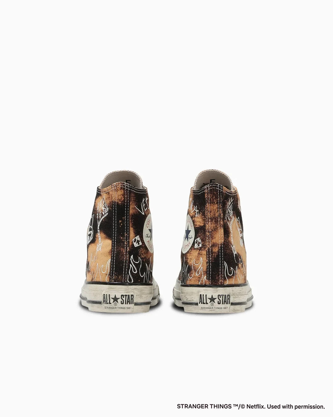 31317090 Stranger Things 5 Converse All Star Aged 87 HC Hi Bleached Black (Men's